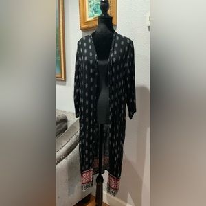 Cardigan black/white and red colors 3/4 sleeve size M